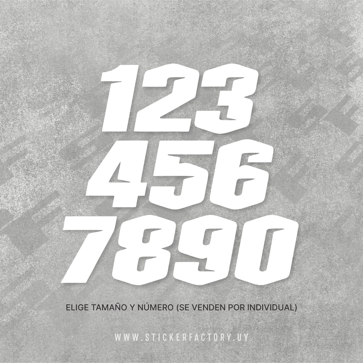 Sticker NÚMEROS RACING (Por Individual)