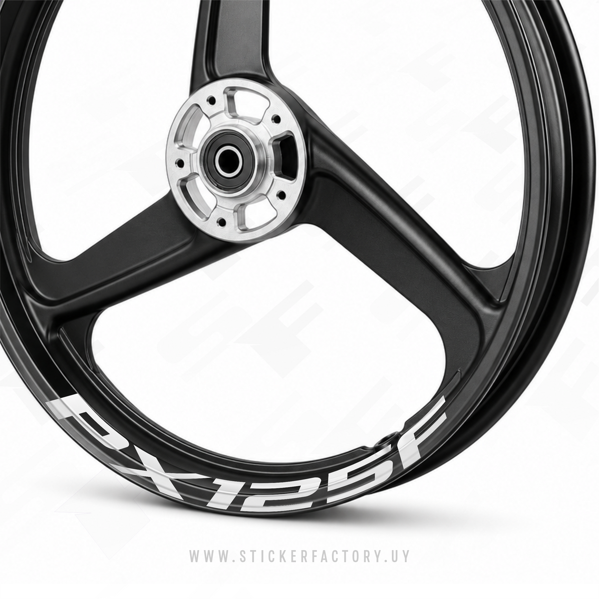 STICKER "PX125F" PARA LLANTAS (1 UNIDAD)