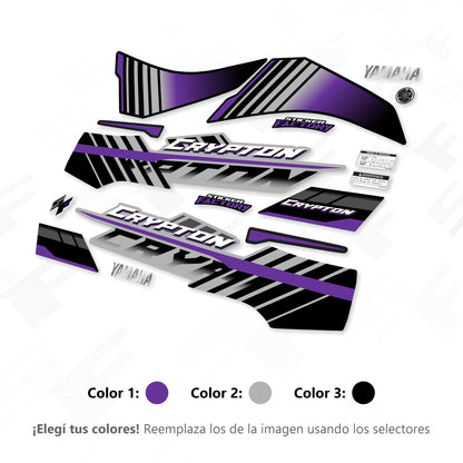 YAMAHA - New Crypton (2018) Diseño polleras con Degradé