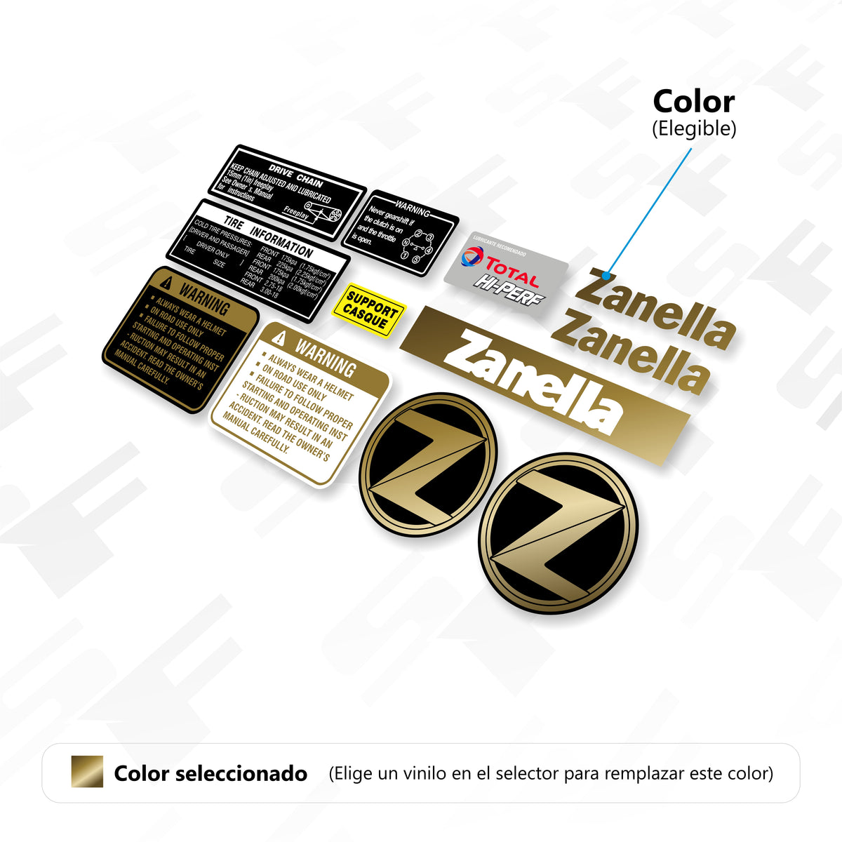 ZANELLA - SAPUCAI (Pack Insignias y Detalles)